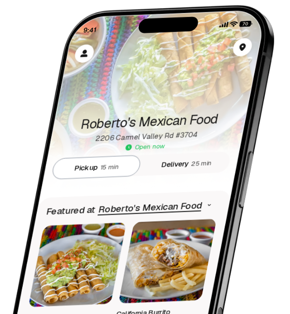 Roberto's Mexican Food app preview